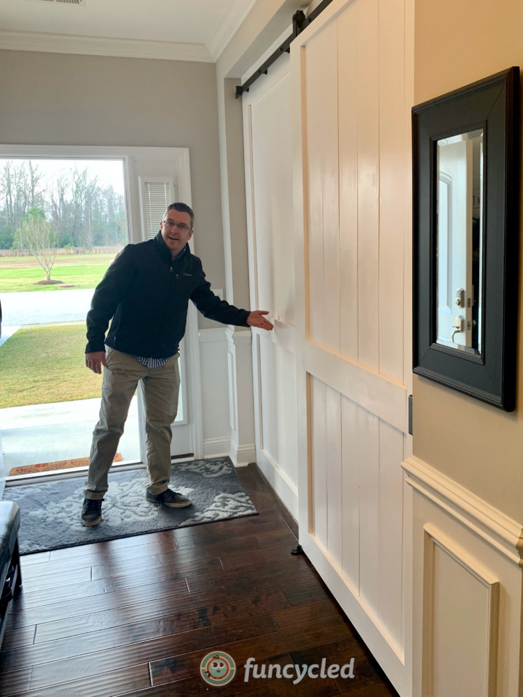Custom built 9 foot barn door by John Trop at FunCycled Albany, NY