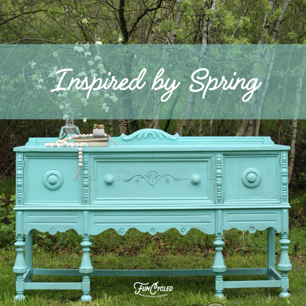 Vintage Turquoise Buffet