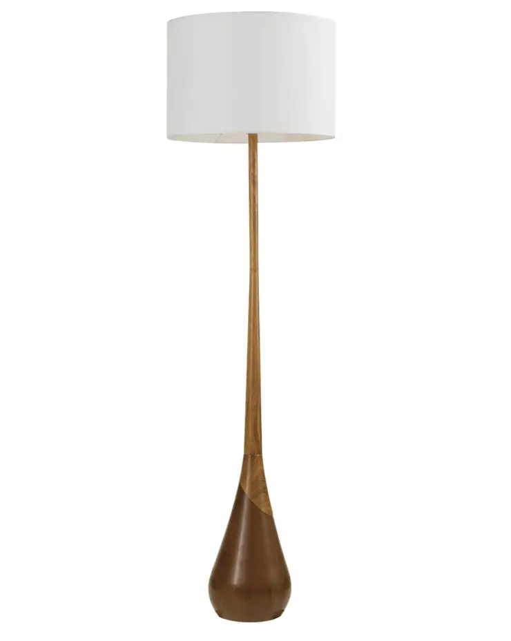 lamp with wooden base