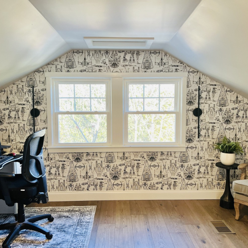 Star Wars Inspired Office Design by Sarah Trop of FunCycled in Clifton Park NY.