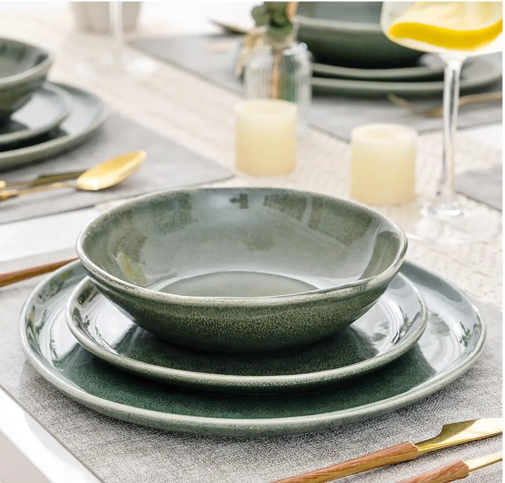 Green Stoneware for Biophilic Decor