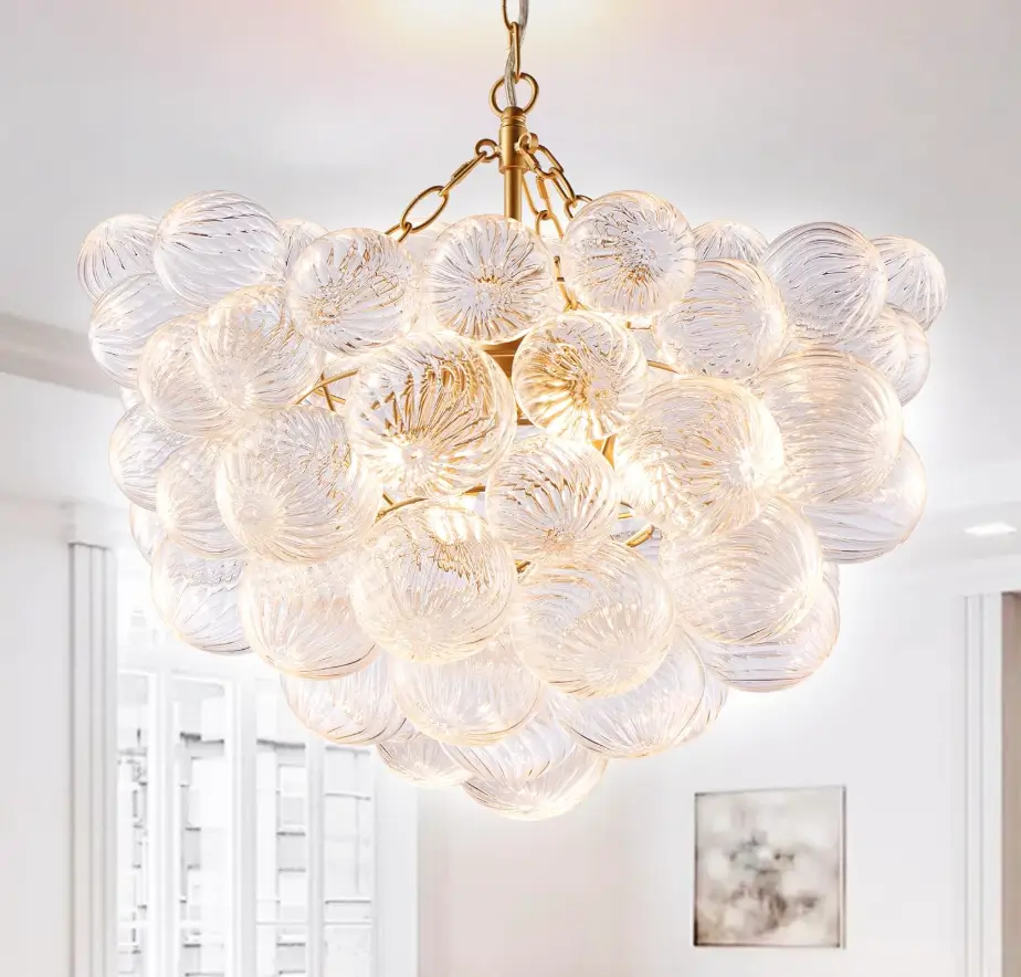 bubble globe chandelier
