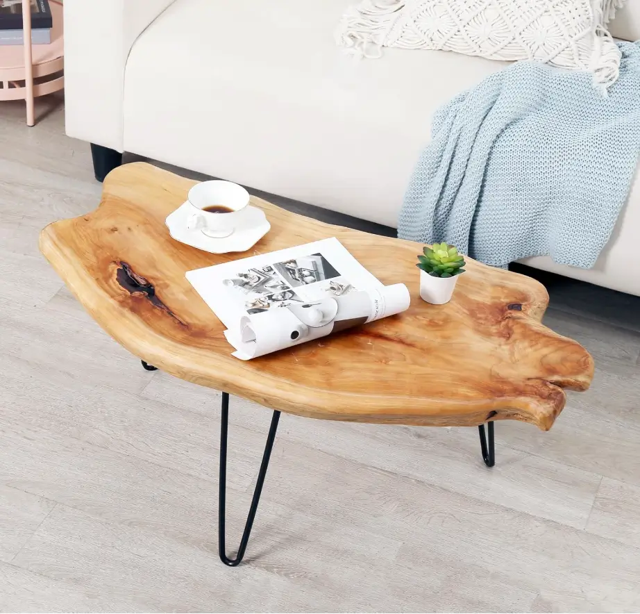 live edge coffee table for living room