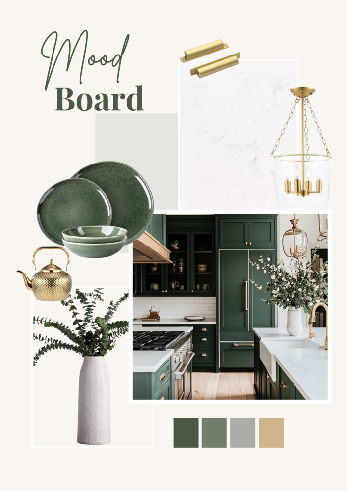 Green Kitchen Cabinets